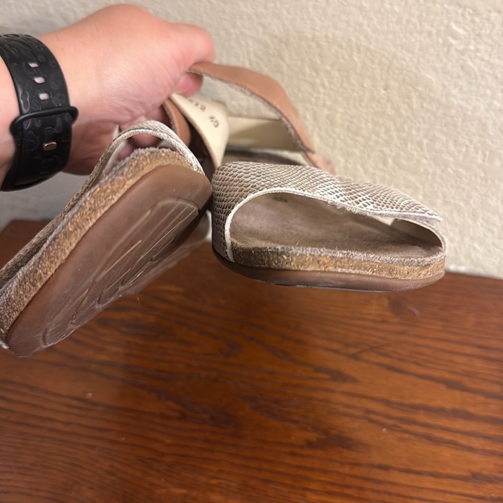 Mephisto Brown and Cream Sandals 40 - Picture 9 of 10